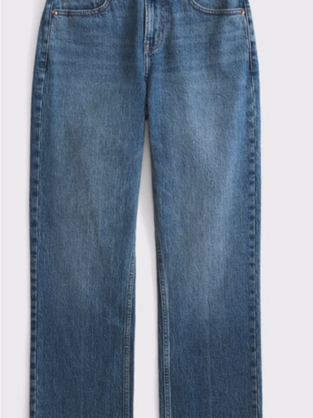 Abercrombie & Fitch Women's Straight-Leg Jeans - Medium Blue
